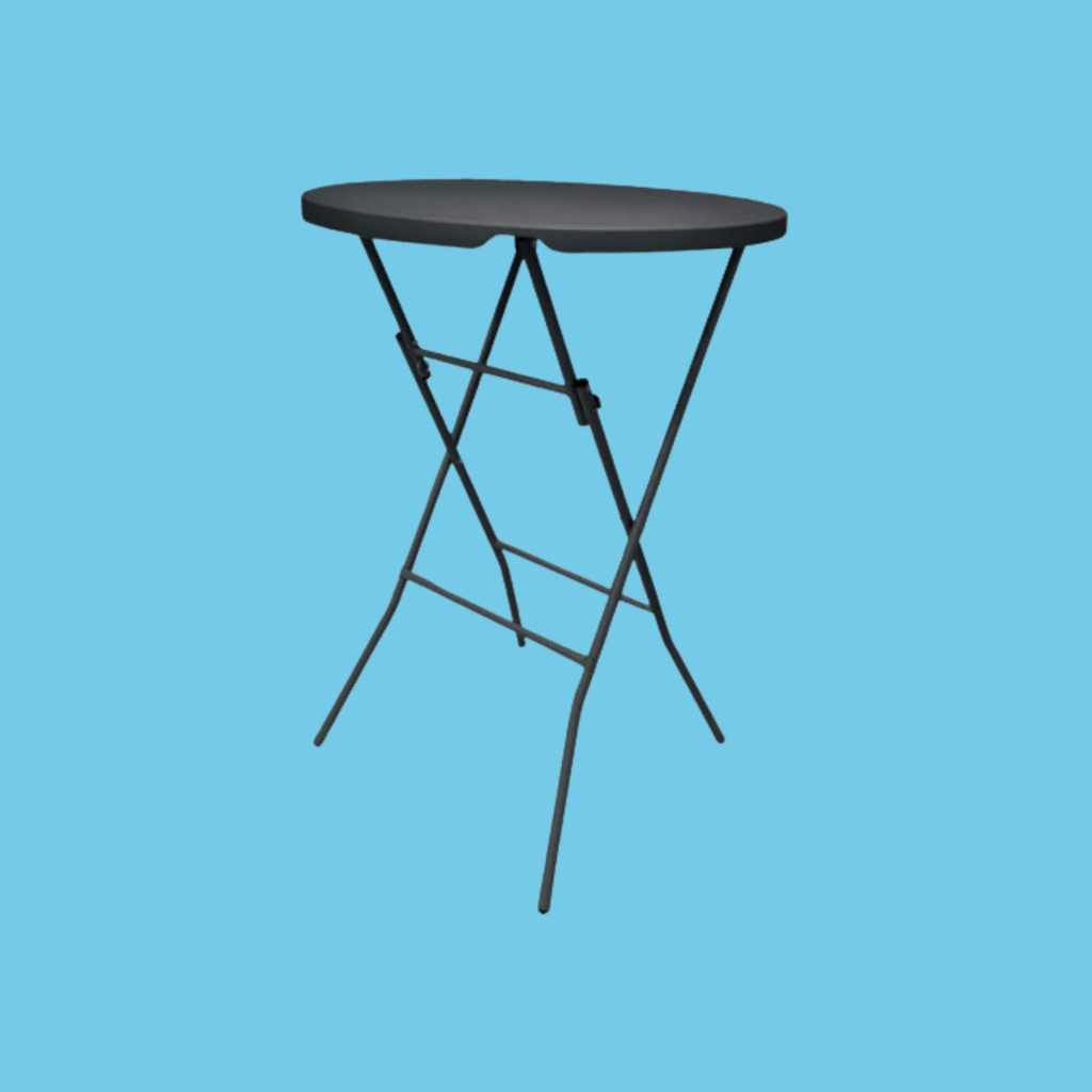 Table haute avec nappe
